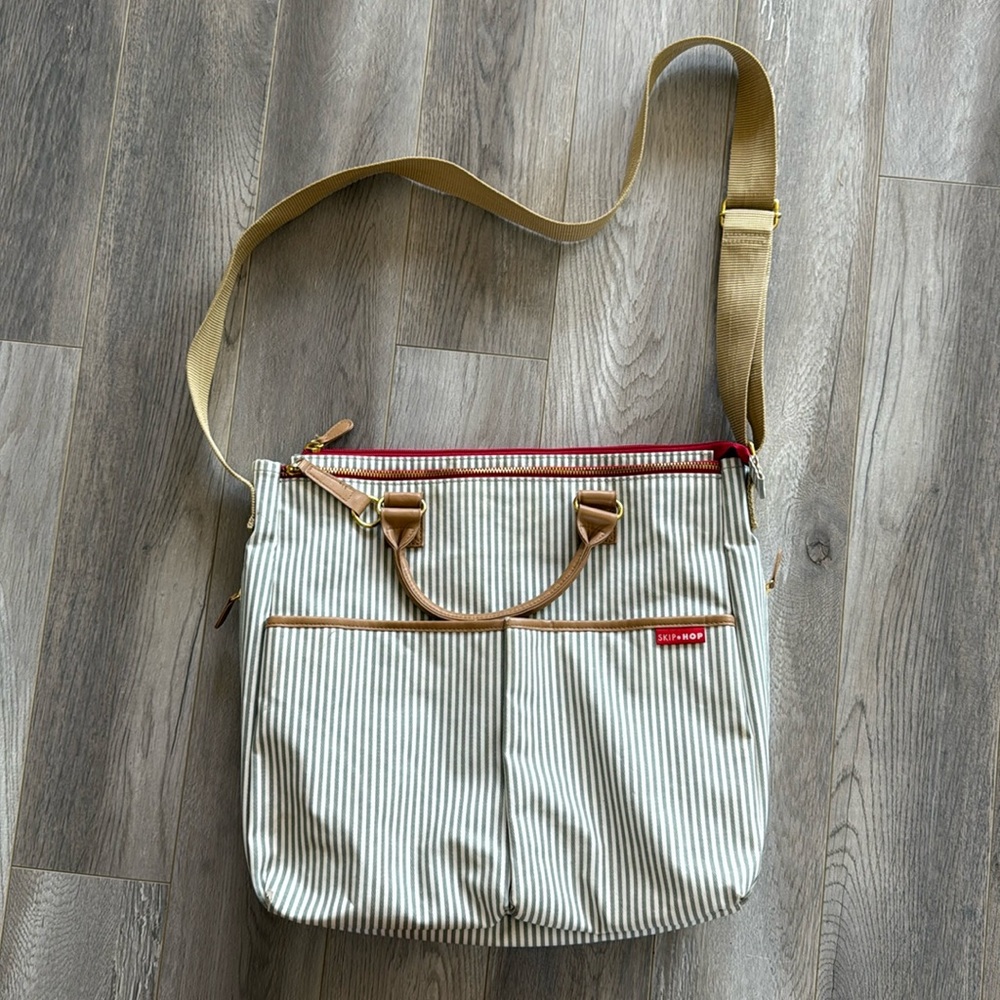 Skip Hop Duo Special Edition Diaper Bag Luxe French Stripe